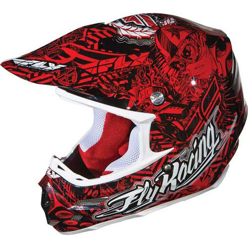 Fly F2 Carbon/Kevlar Red/Black Helmet- Race Wear