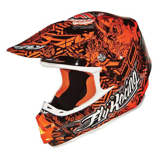 Fly F2 Carbon/Kevlar Orange Helmet- Race Wear