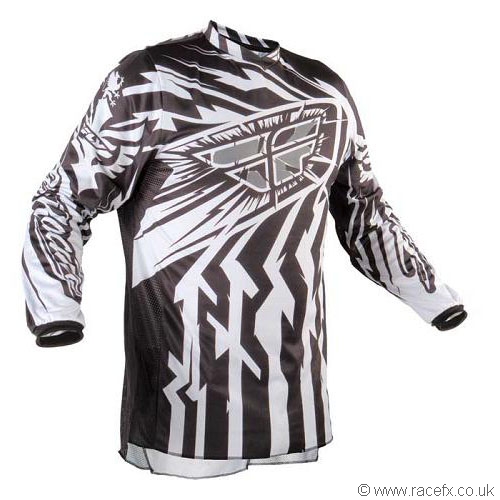 Fly Kinetic Jersey Black/White 2010- Race Wear