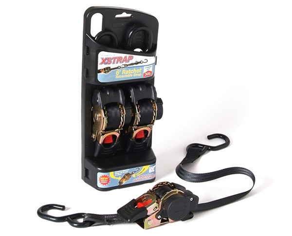 Retractable ratchet strap Hassle free, tangle free, tidy tie down Straps **Patented design**