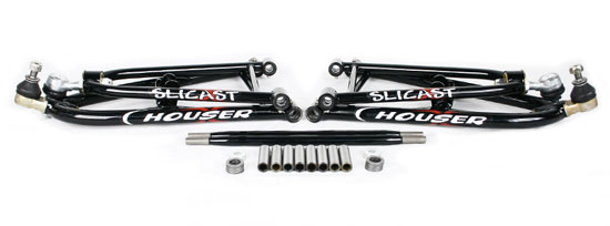 Houser Racing- Gloss Black Yamaha Raptor 250 Pro series Long travel/Slicast A-arms 